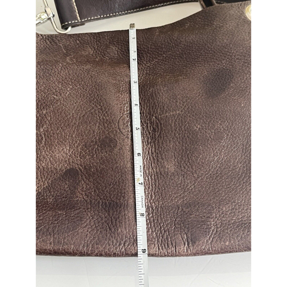 Vintage Roots Canada Villager Brown Leather Crossbody Bag Made in Canada - Picture 6 of 6